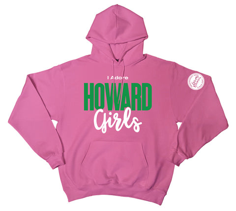 "I Adore Howard Girls" Pink Pullover Hood